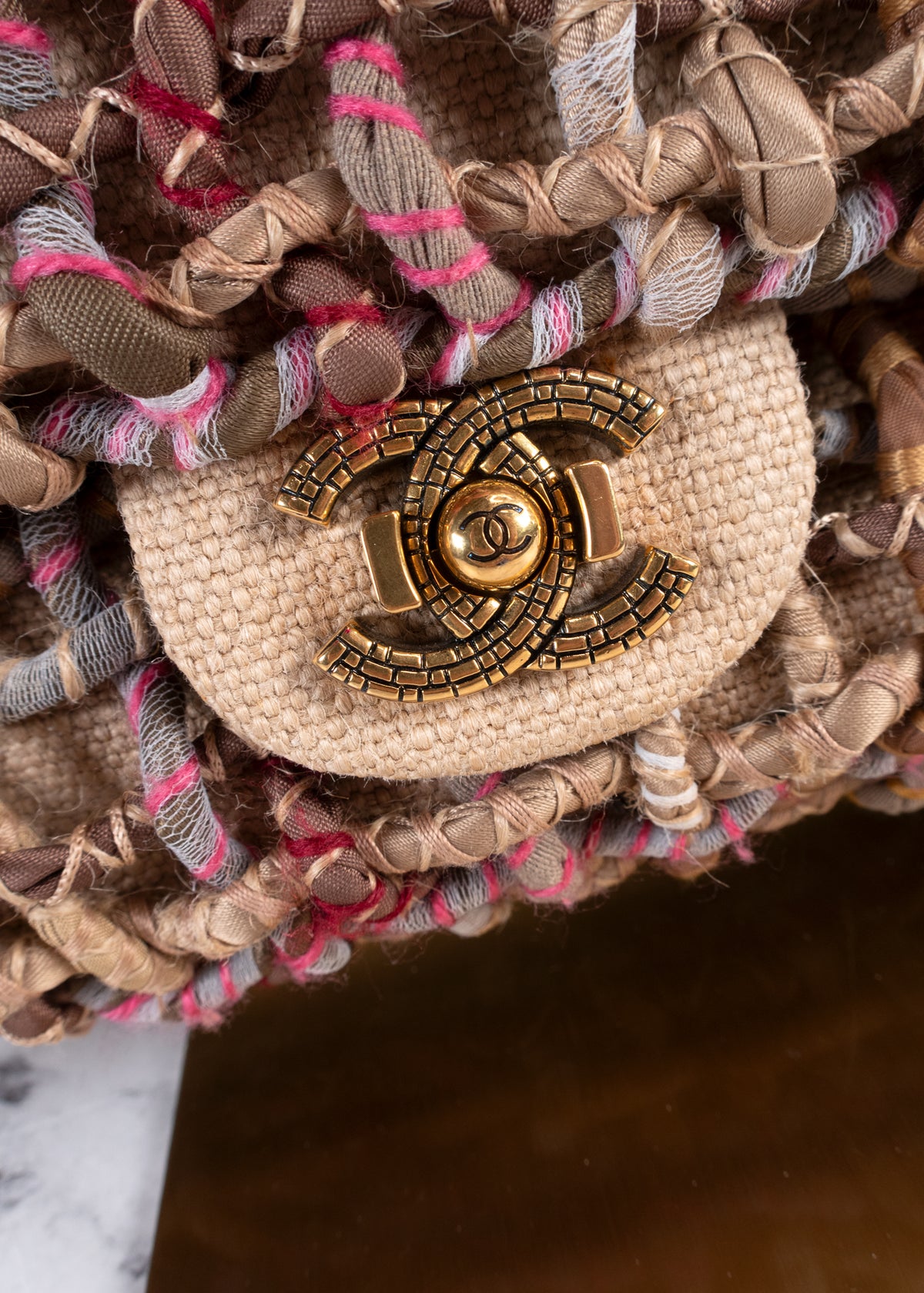 Chanel Cruise 2015 Paris-Dubai Open-Weave Flap Bag