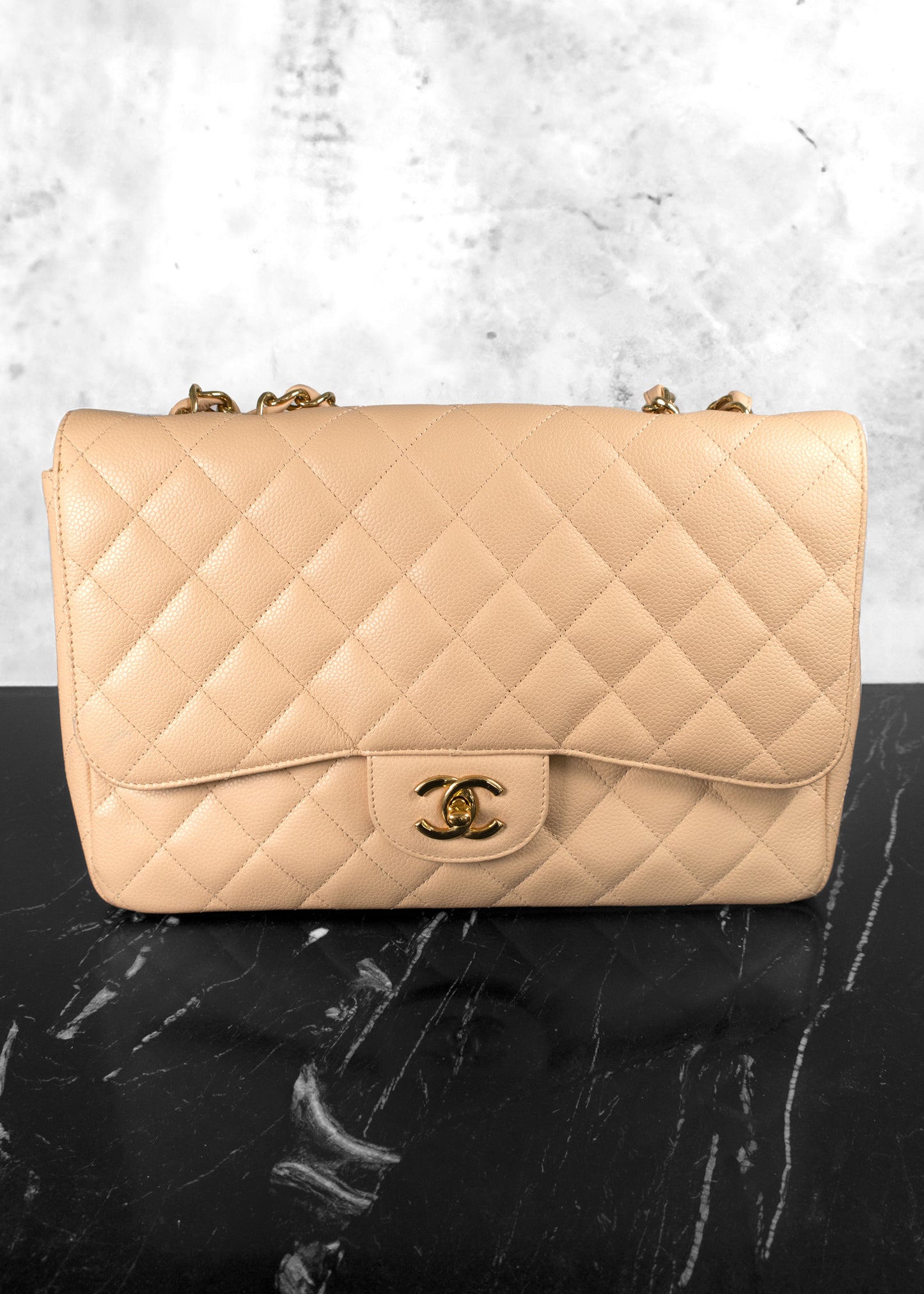 Chanel Caviar Quilted Jumbo Single Flap Bag