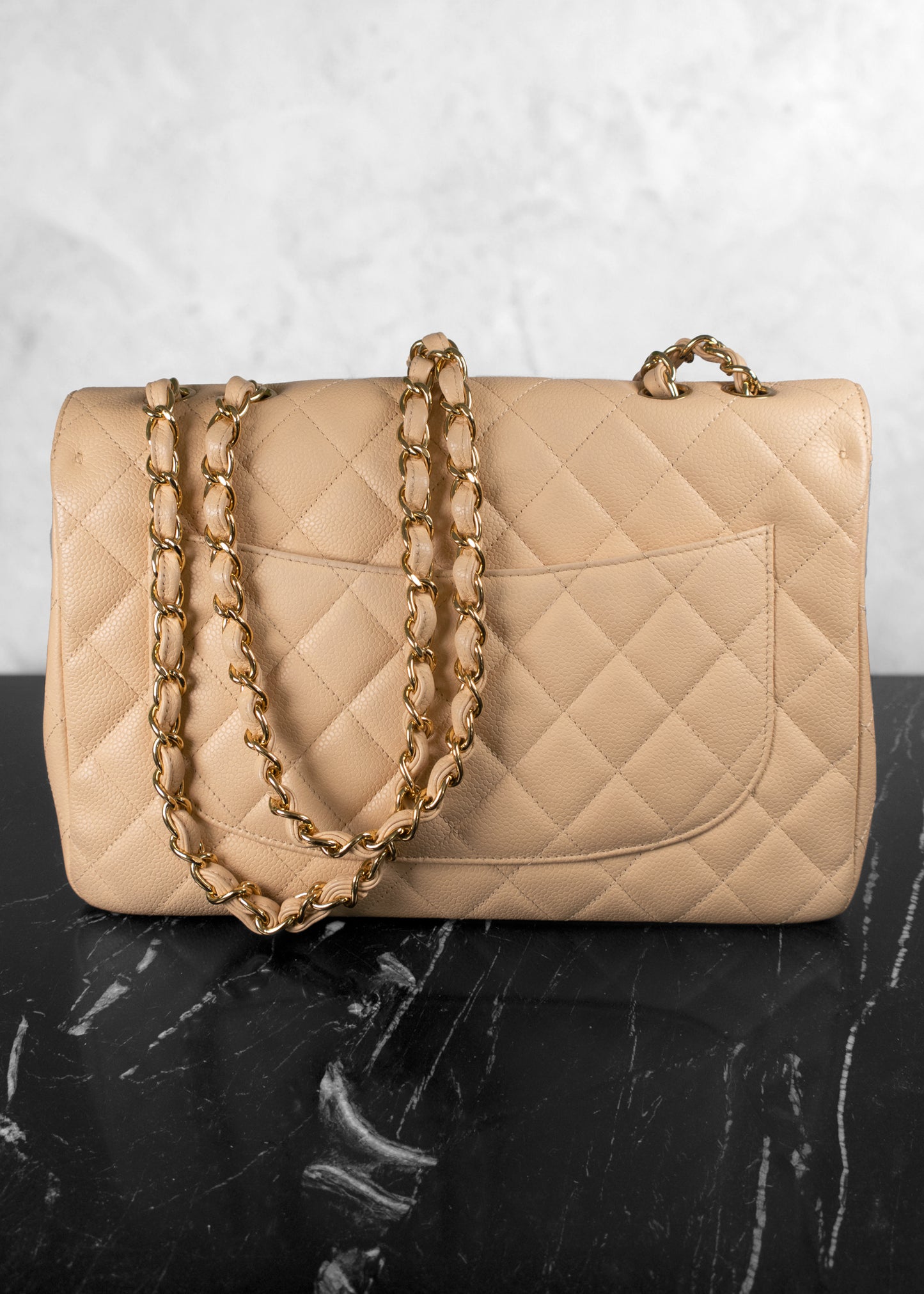 Chanel Caviar Quilted Jumbo Single Flap Bag