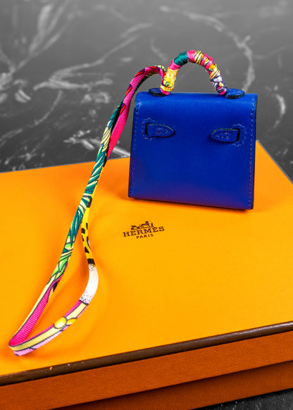 Hermès 2022 Tadelakt Mini Kelly Sellier Twilly Bag Charm