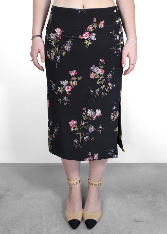 Celine Hobble Skirt In Crepe De Chine