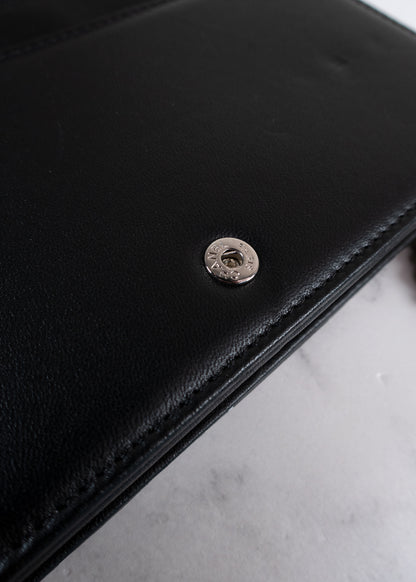 Chanel Digital Typography Printed Lambskin Wallet on Chain bag