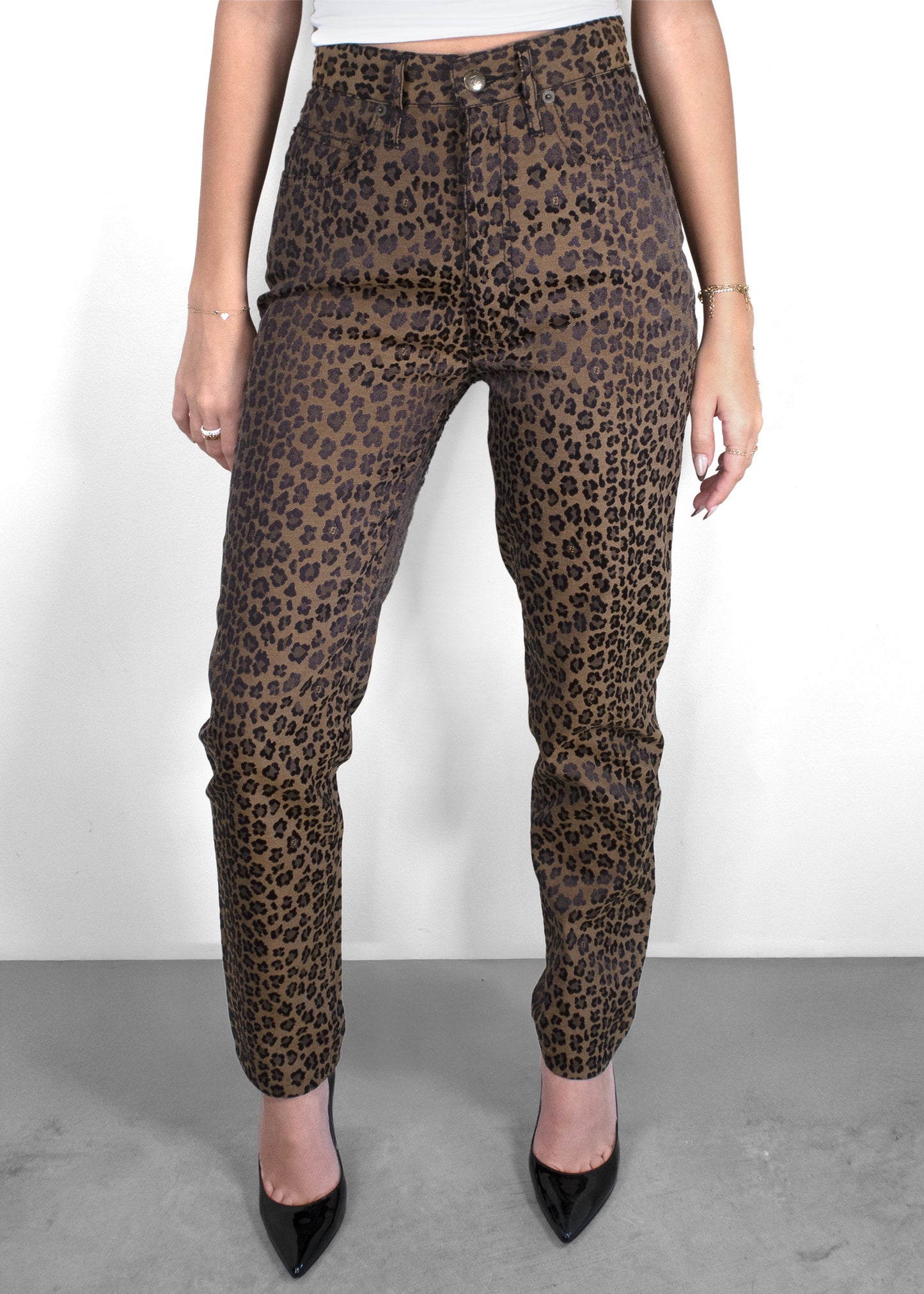 Fendi Leopard Print Jeans