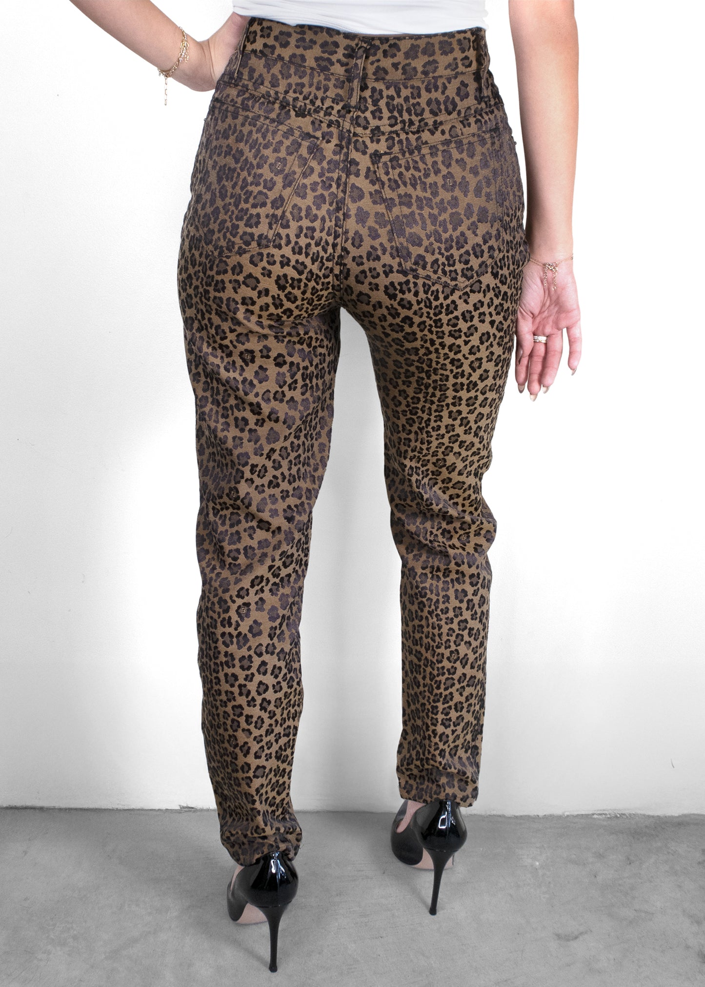 Fendi Leopard Print Jeans