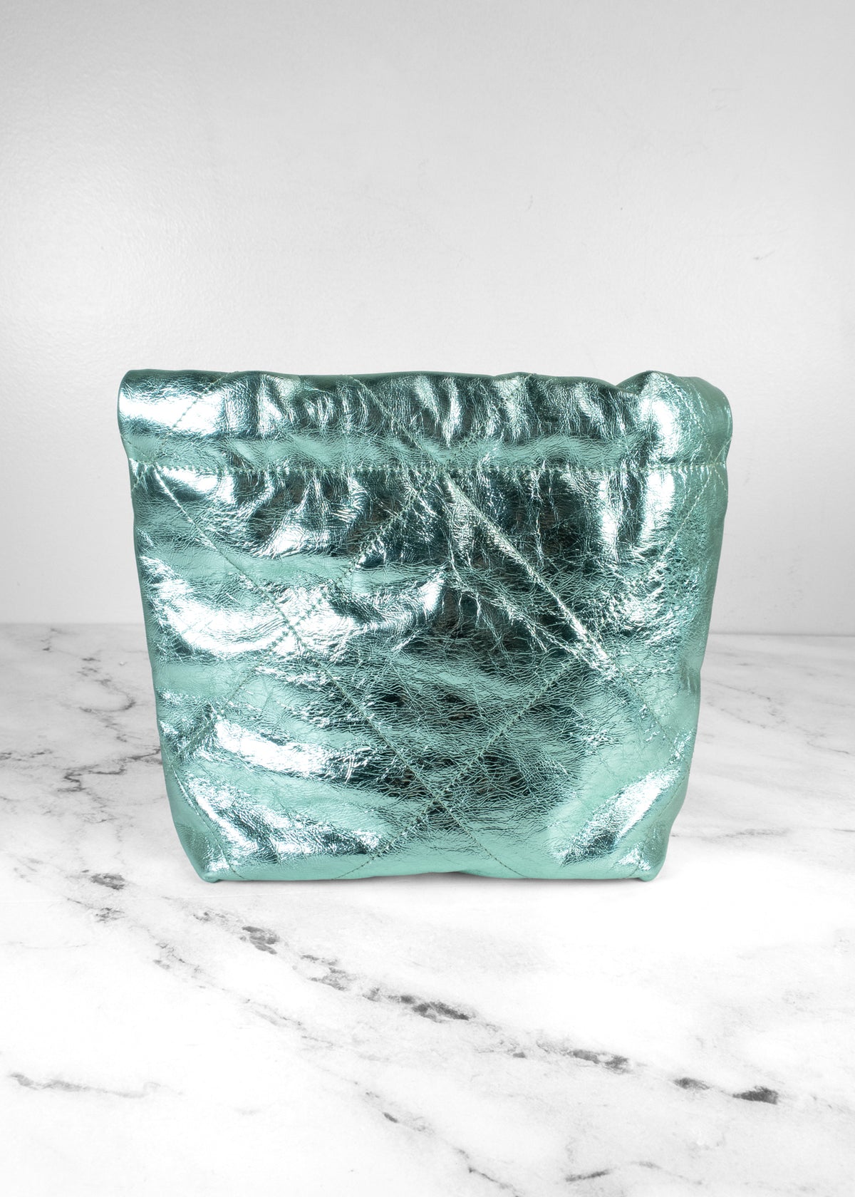 Chanel Metallic Mint Green Calfskin 22 Mini Handbag
