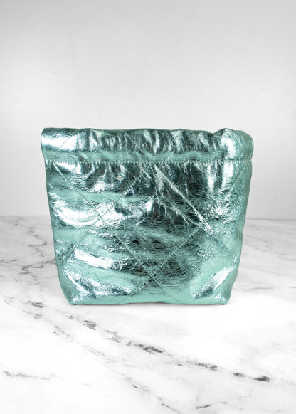 Chanel Metallic Mint Green Calfskin 22 Mini Handbag
