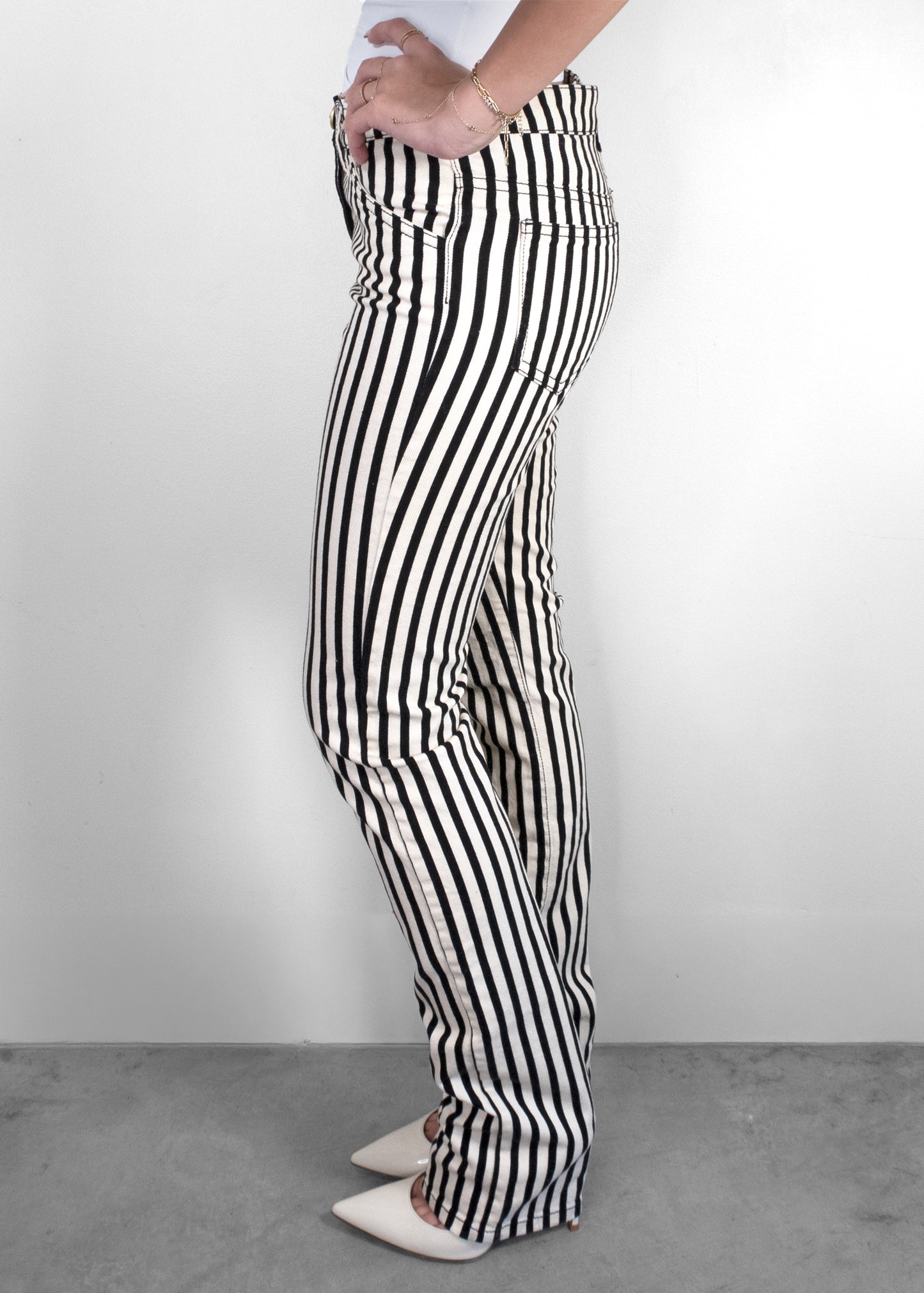 Versace 2000s Striped Pants Straight Trousers