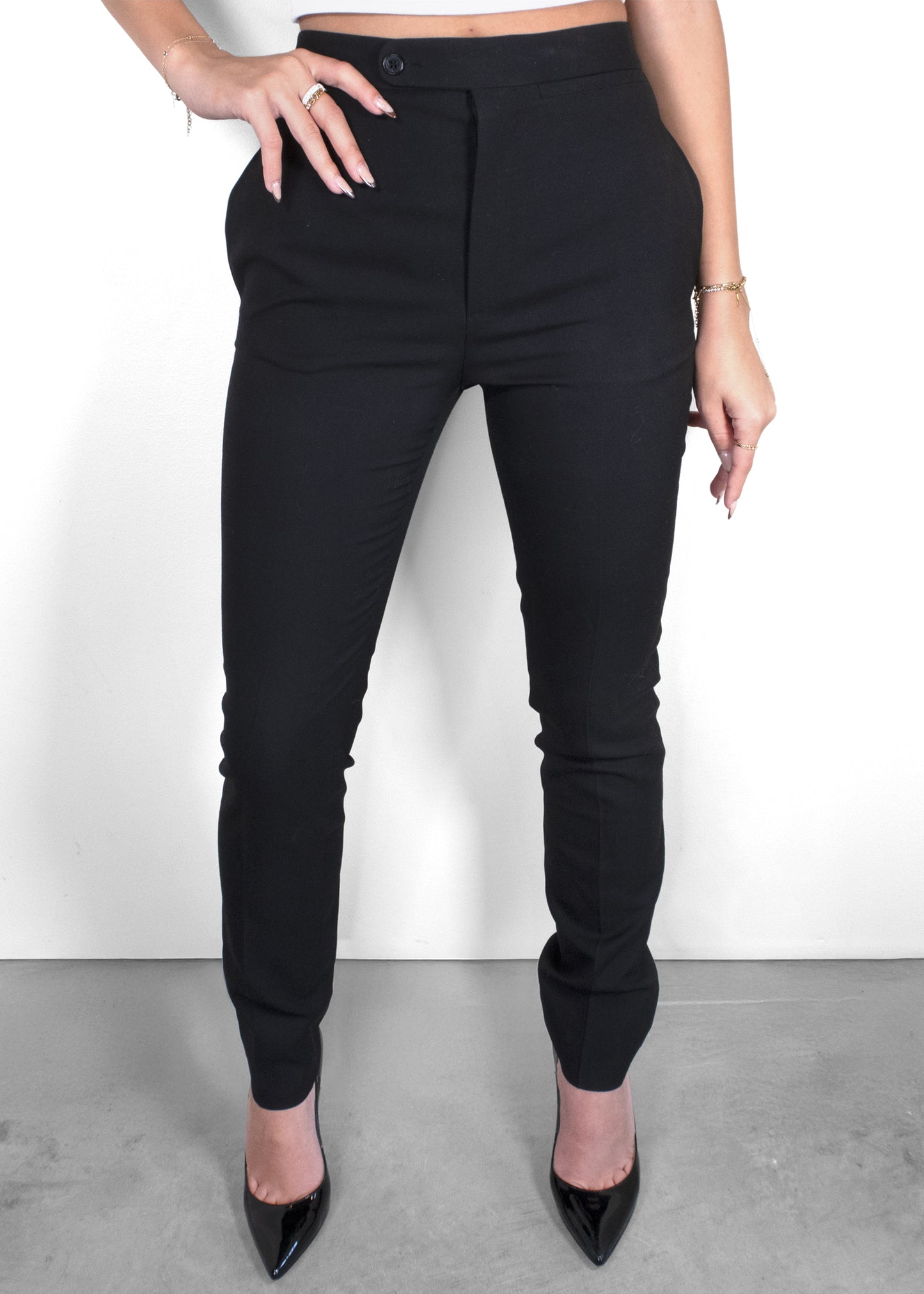 Saint Laurent High-Rise Tailored Trousers