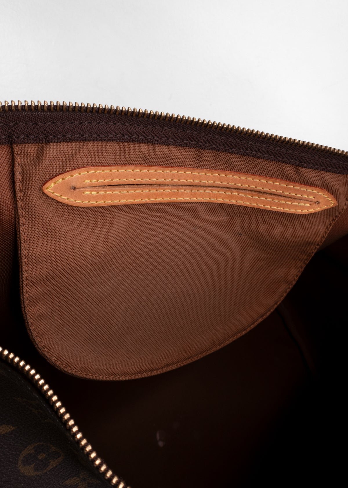 Louis Vuitton Vintage Brown Leather Monogram Speedy