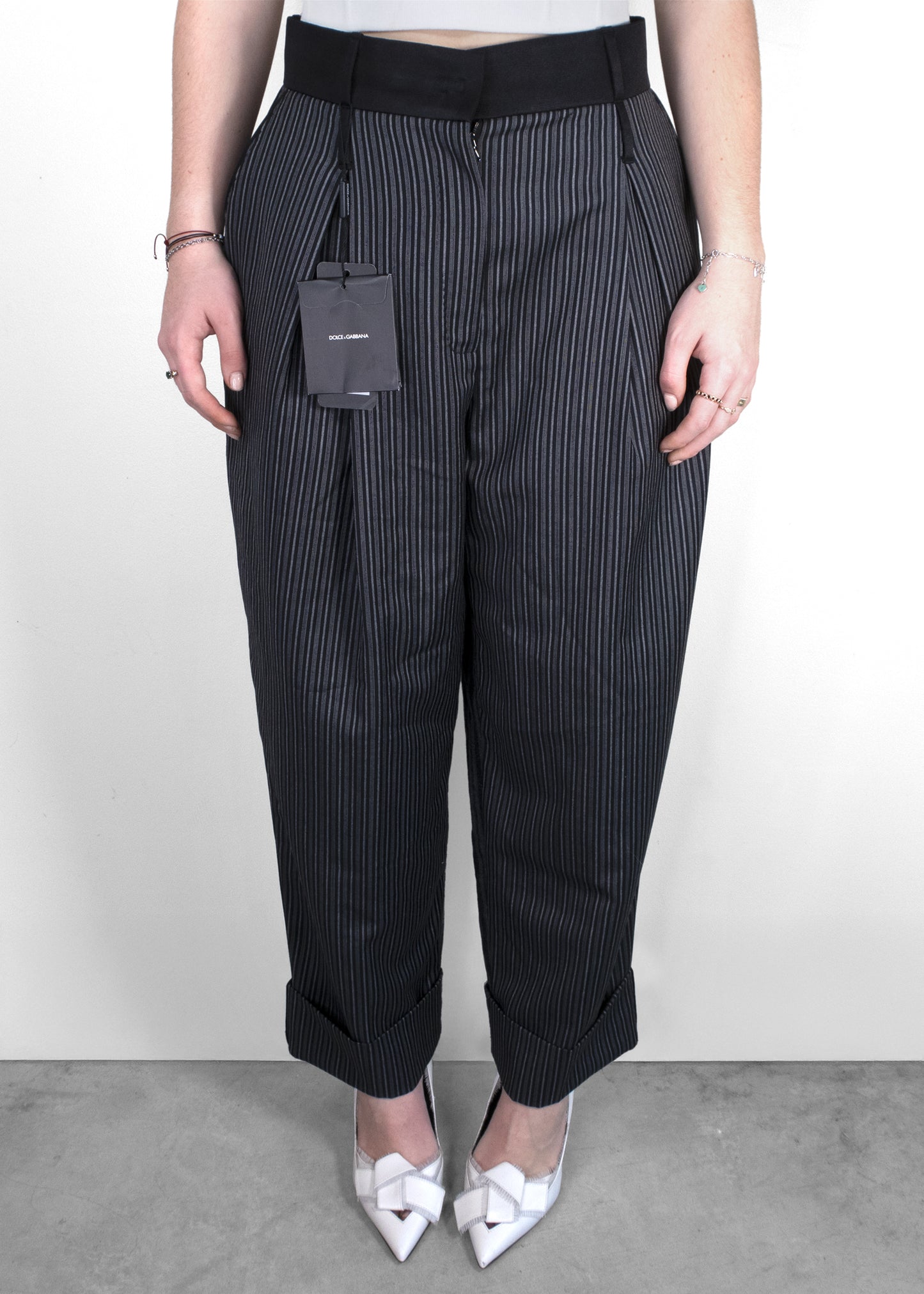 Dolce & Gabbana Wool Pinstripe Trousers