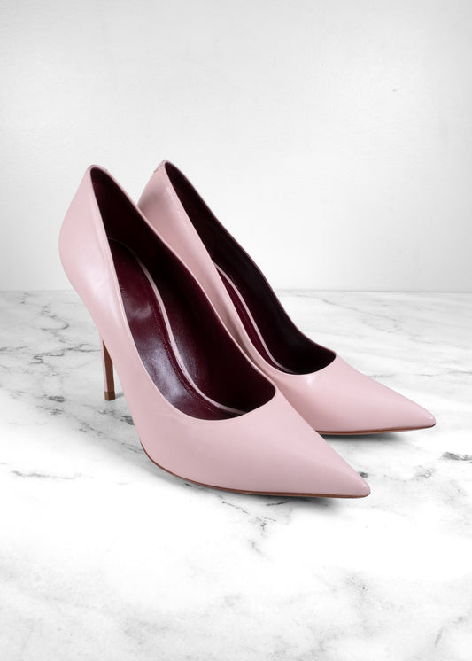Céline Blush Pink Leather Pointed Toe Stiletto Pumps
