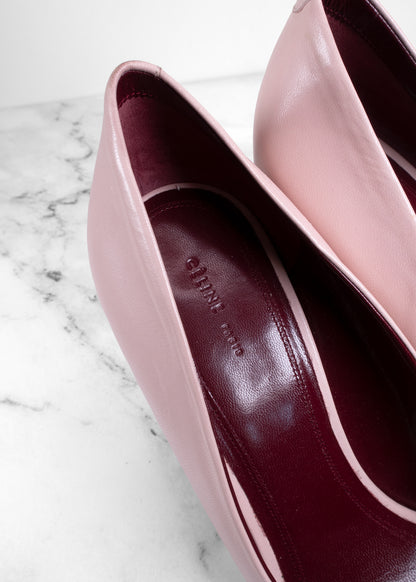 Céline Blush Pink Leather Pointed Toe Stiletto Pumps