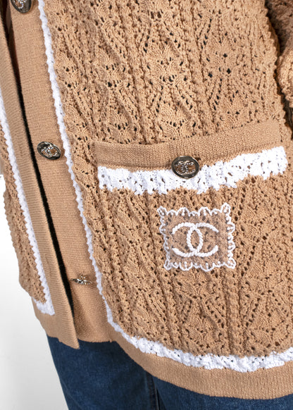 Chanel 2024 Cruise Coco Mark Button Knit Cardigan