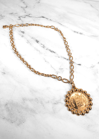 Chanel Vintage 2004 Red Leather Razor Blade CC Gold Chain Belt