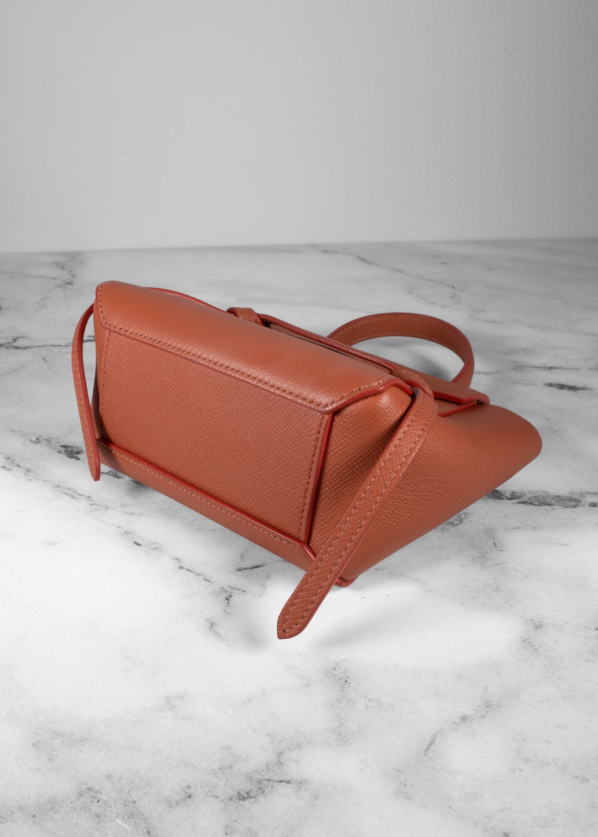 Celine Pink Grained Calfskin Pico Belt Bag With Gold Hardware