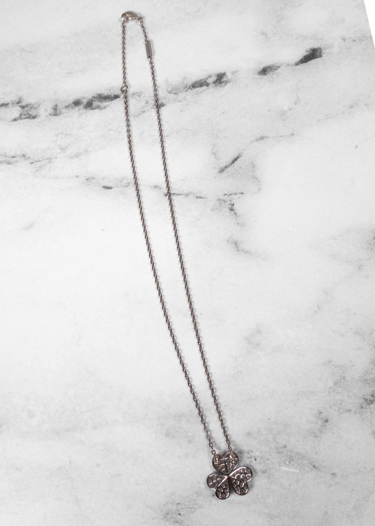 Van Cleef & Arpels 18K White Gold Diamond Pavé Mini Frivole Pendant Necklace