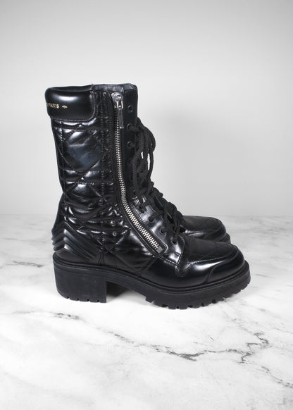 Christian Dior Leather Combat Boots