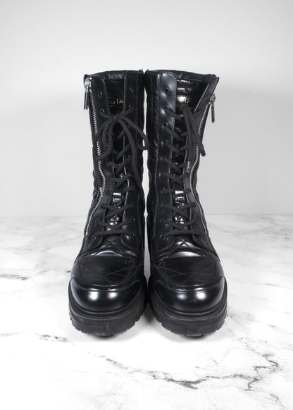 Christian Dior Leather Combat Boots