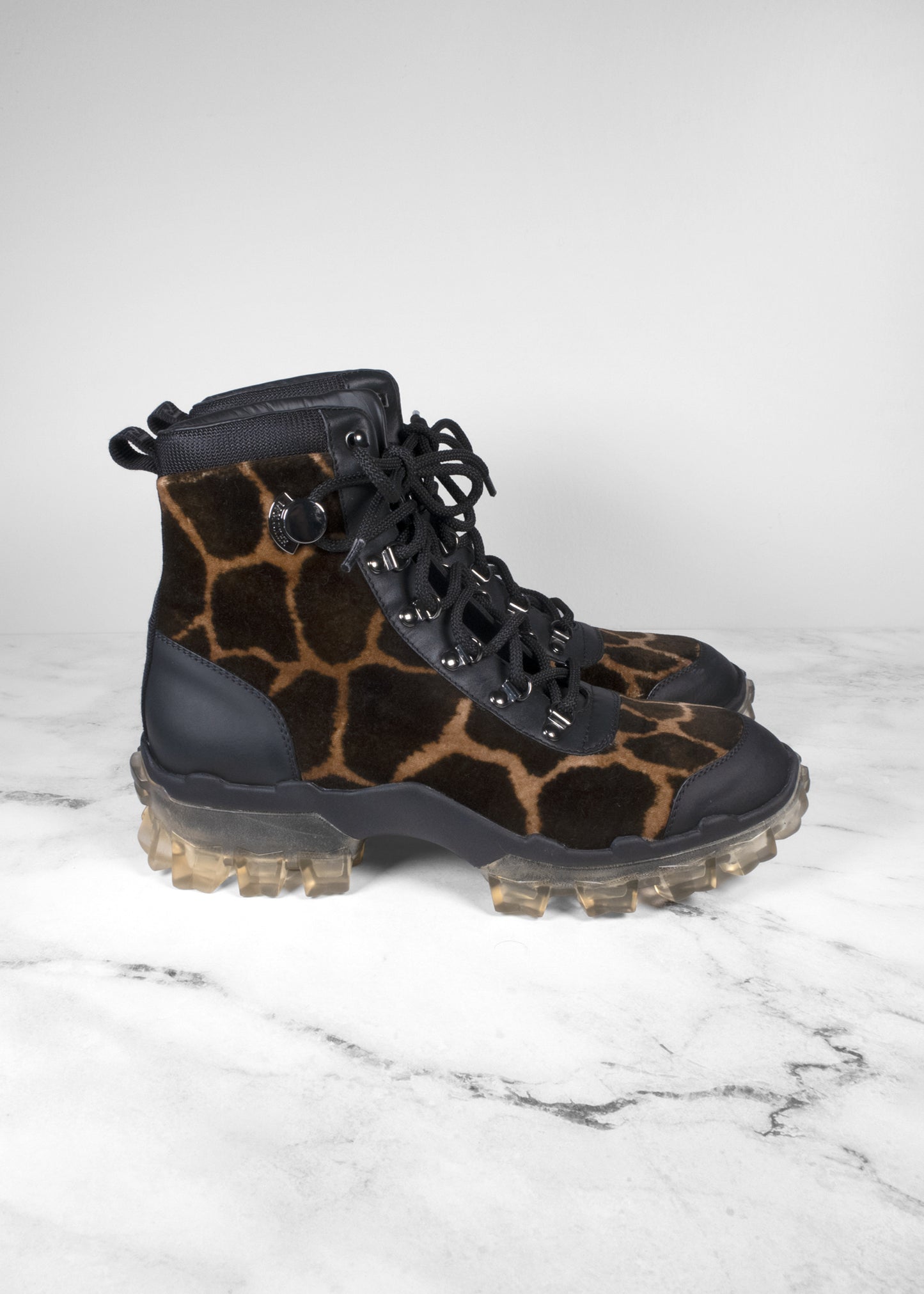 Moncler Helis Giraffe Print Hiking Boot