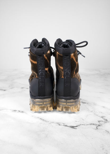 Moncler Helis Giraffe Print Hiking Boot