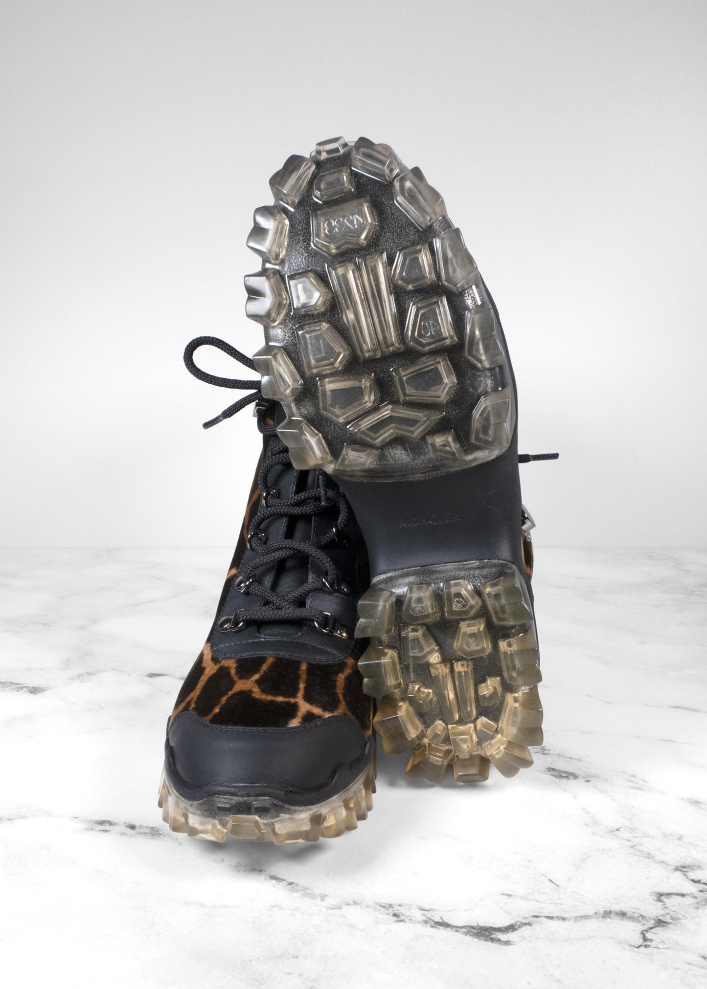 Moncler Helis Giraffe Print Hiking Boot