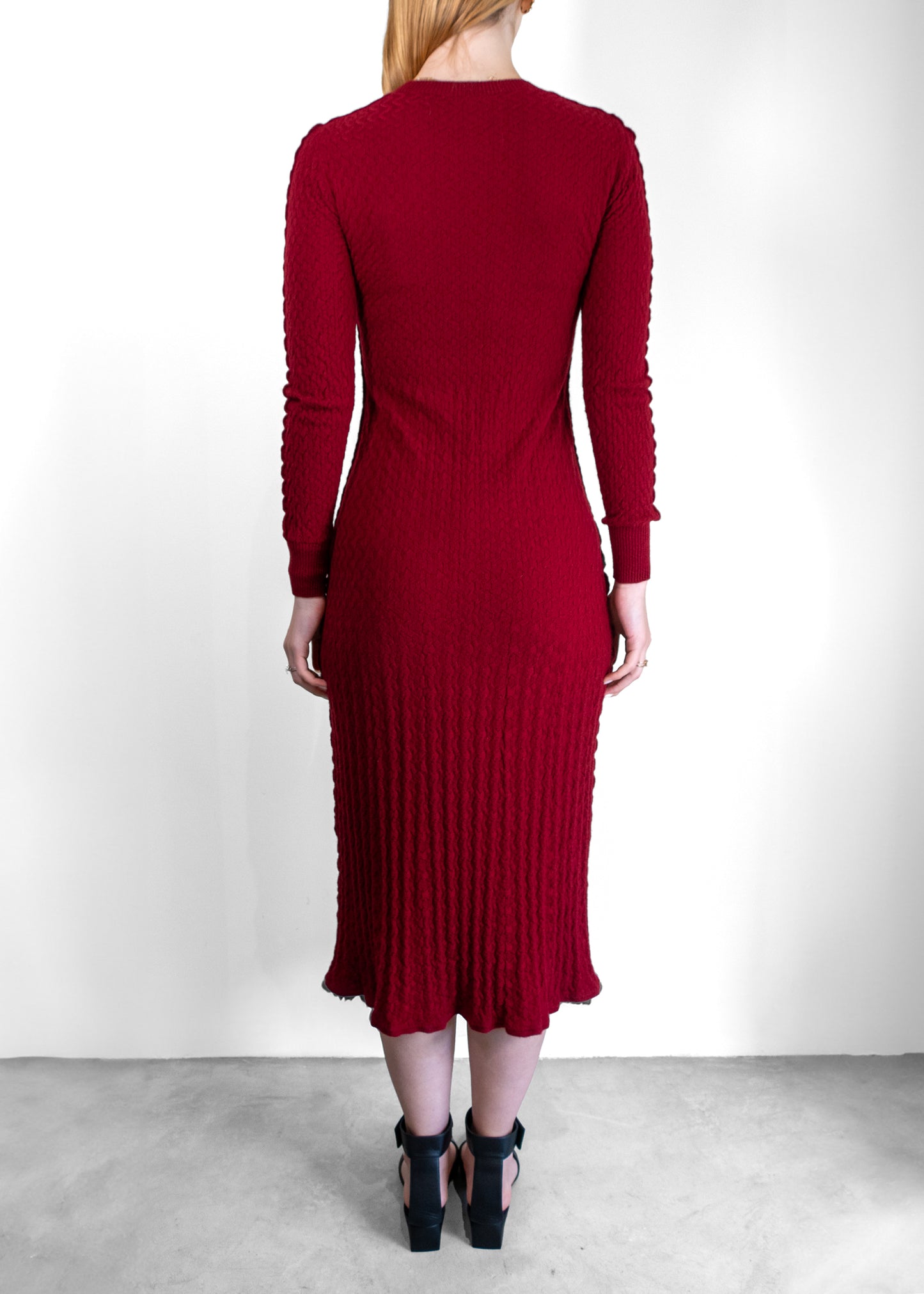 Chanel Ribbed Knit Midi Dress