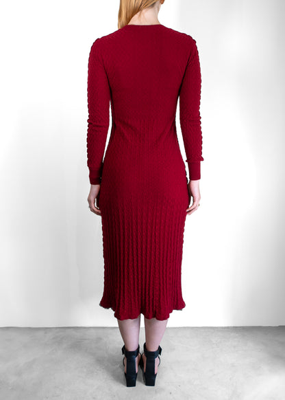 Chanel Ribbed Knit Midi Dress