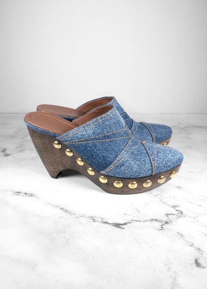 Alaïa Le Sabot Denim Clogs