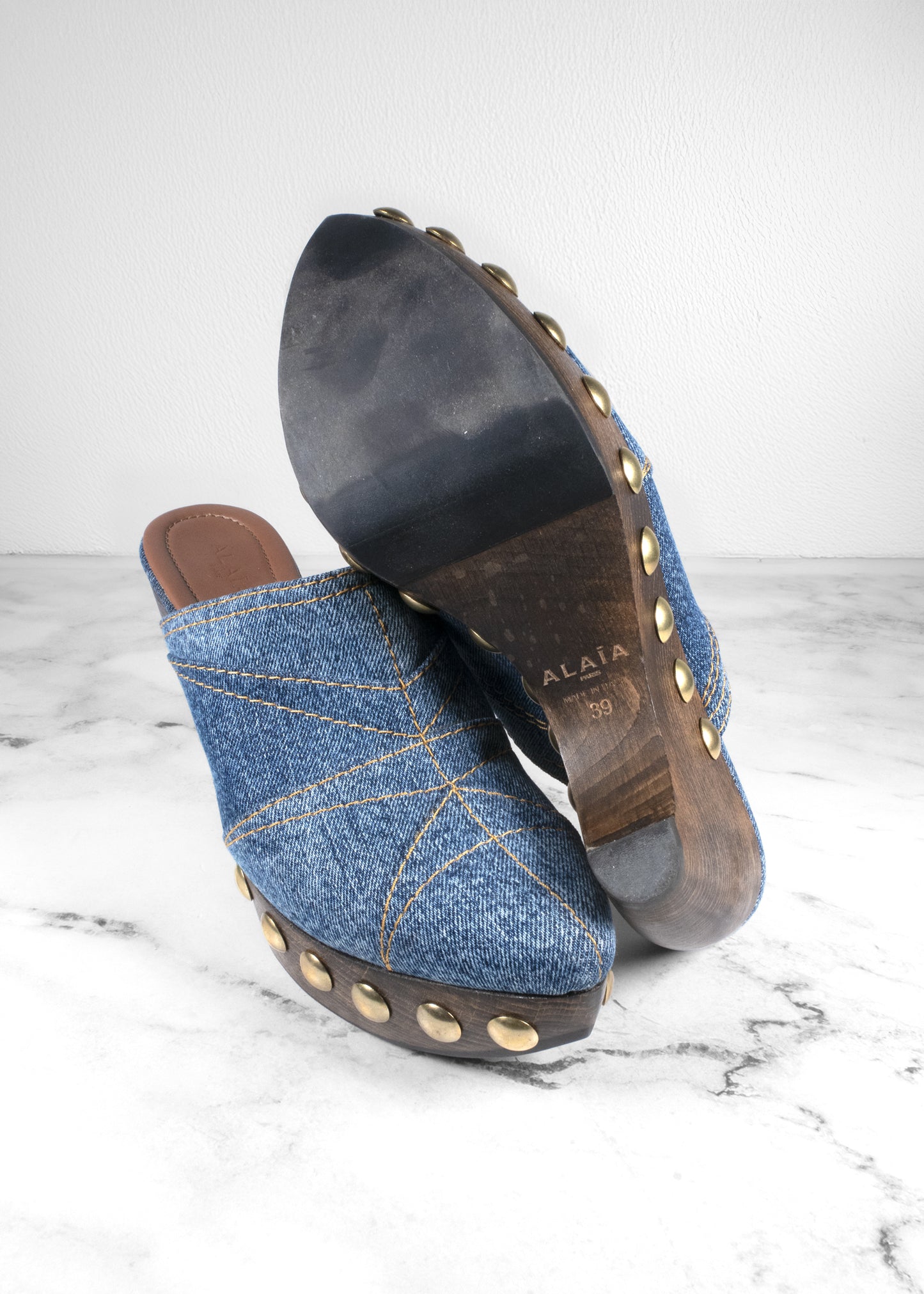 Alaïa Le Sabot Denim Clogs