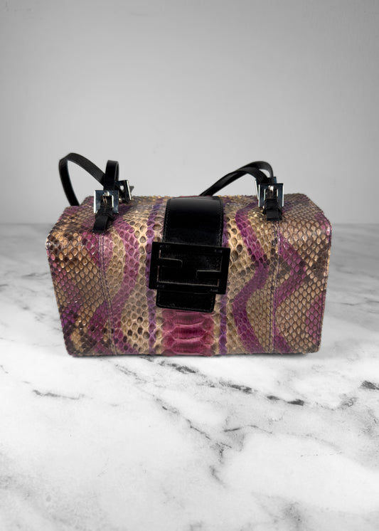 Fendi Multicolor Python Box Bag