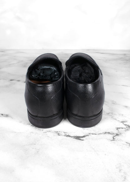 Prada Black Saffiano Leather Loafers