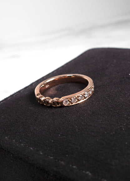 Hoorsenbuhs Rose Gold 18K Diamond Double Barrel Ring