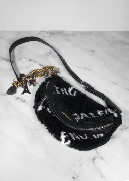 Balenciaga Souvenir XS Faux Fur Belt Bag