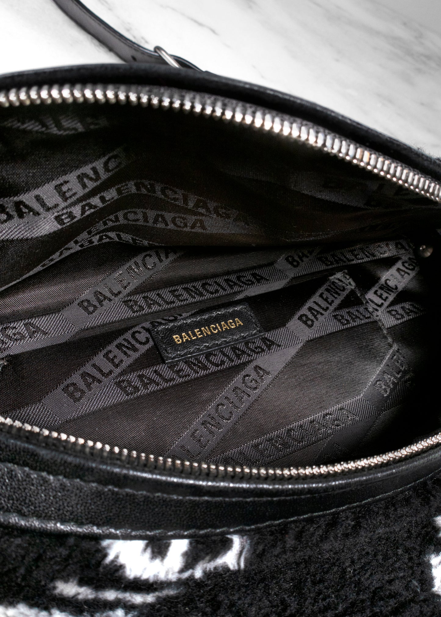 Balenciaga Souvenir XS Faux Fur Belt Bag