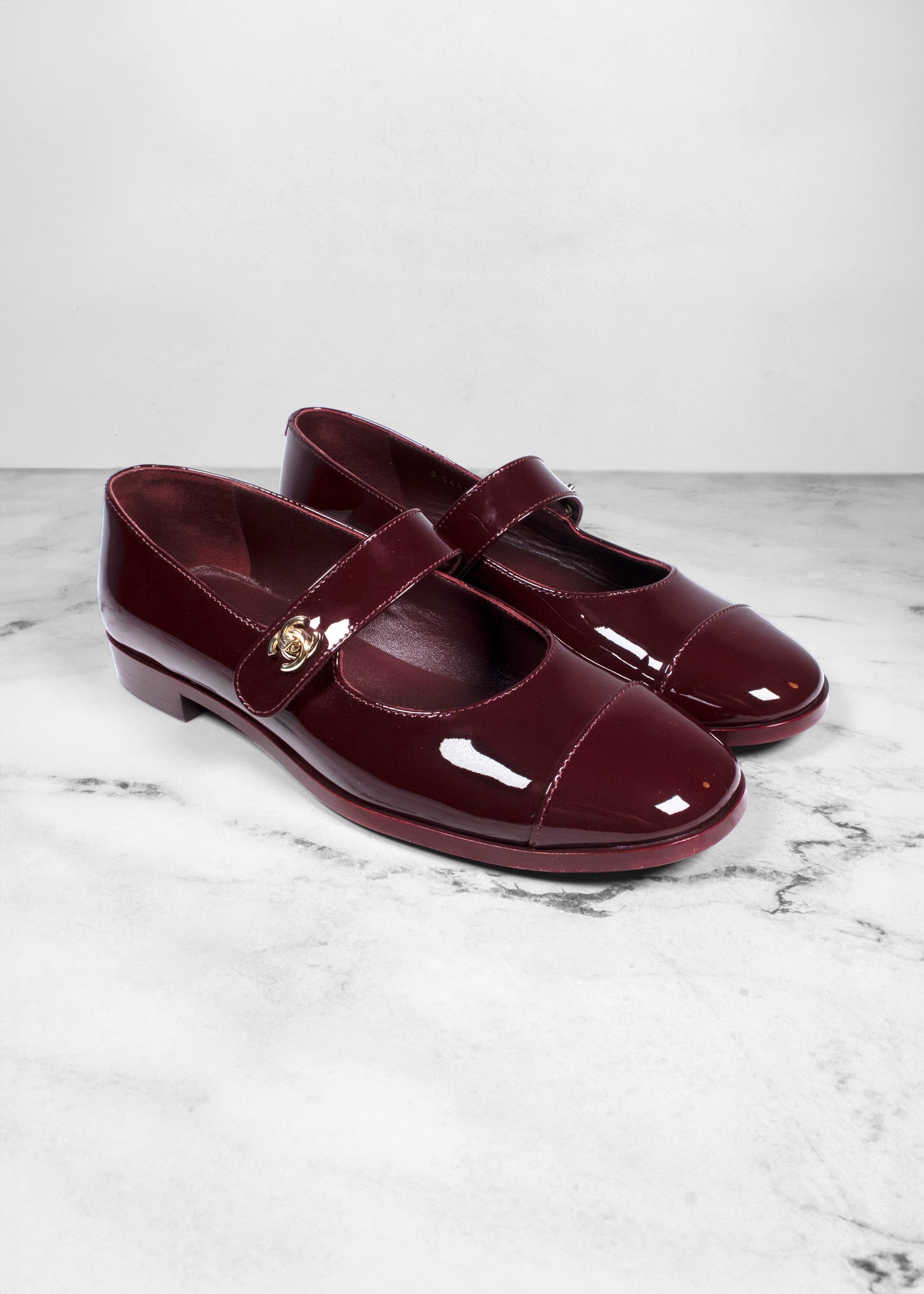 Chanel Patent Calfskin Mary Janes Flats