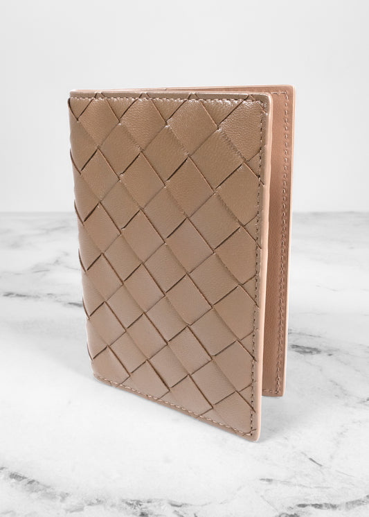 Bottega Veneta Leather Intrecciato Passport Holder