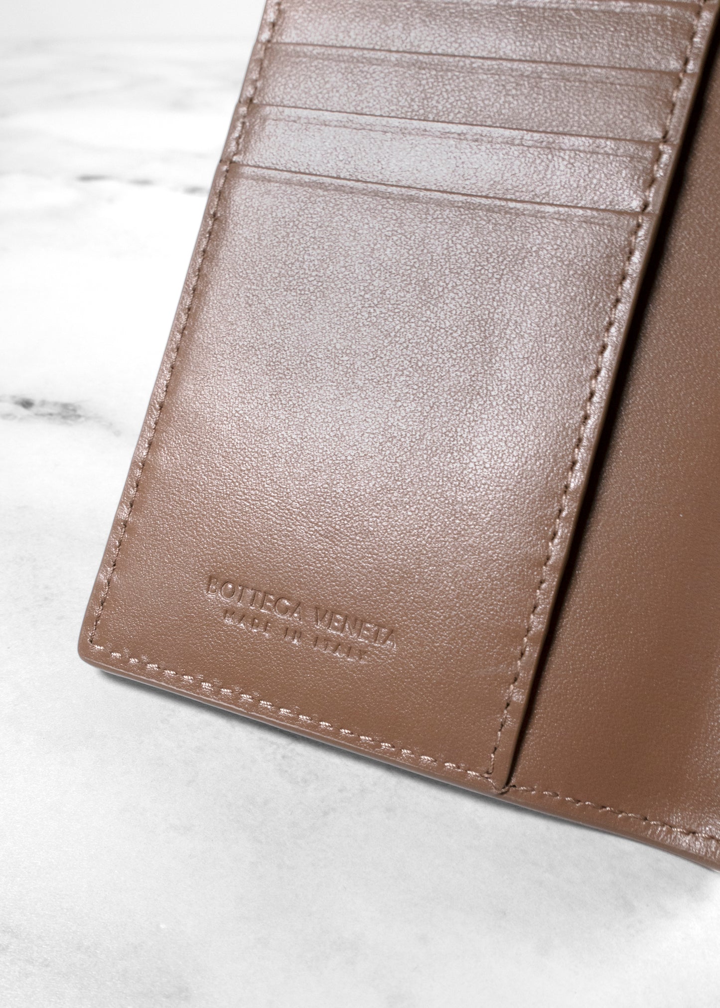 Bottega Veneta Leather Intrecciato Passport Holder