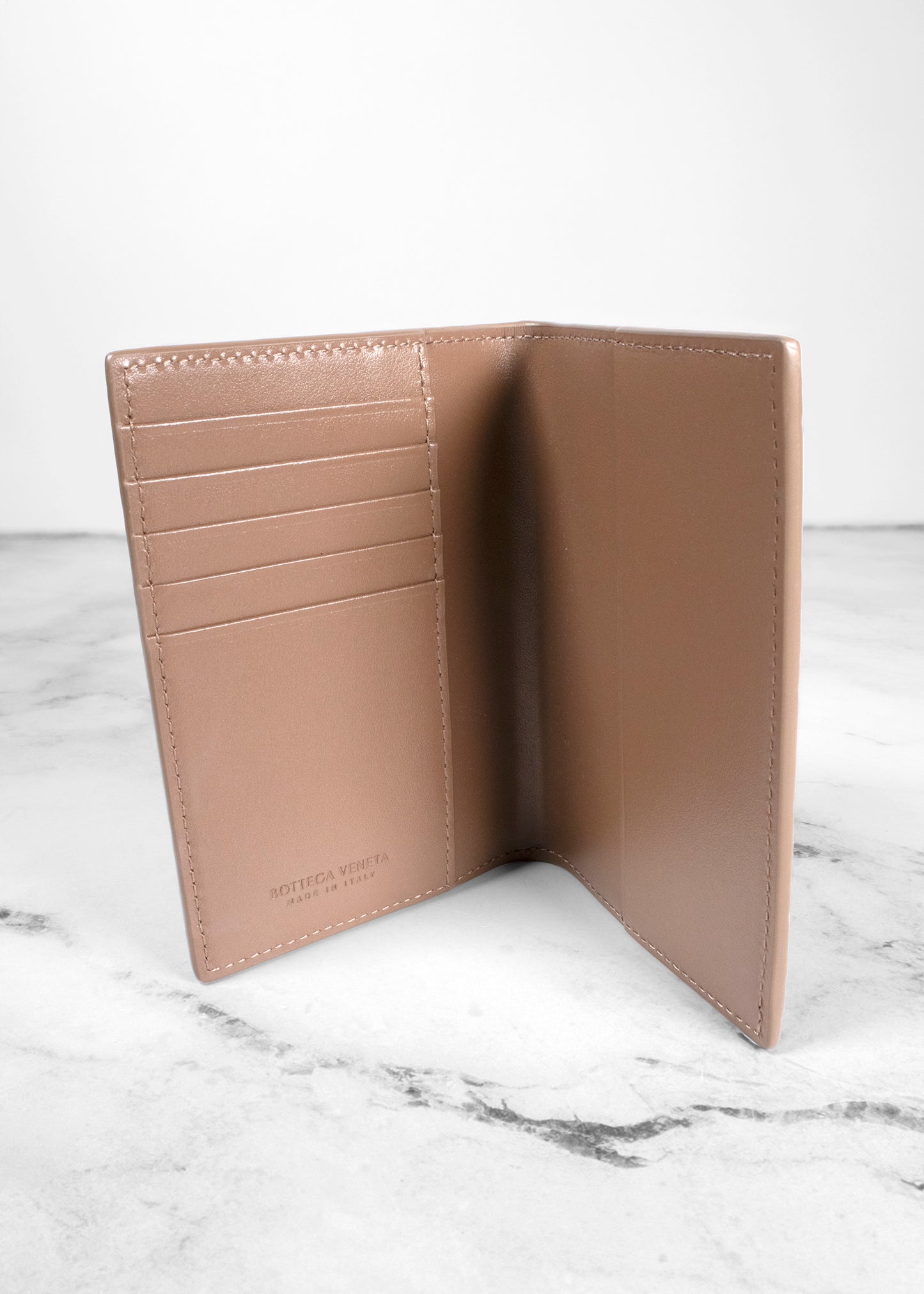 Bottega Veneta Leather Intrecciato Passport Holder