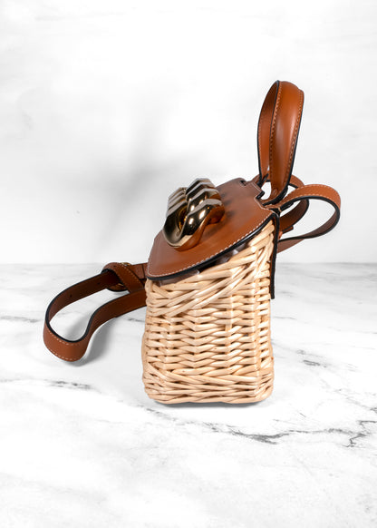 JW Anderson Small Chain Lid Basket Bag