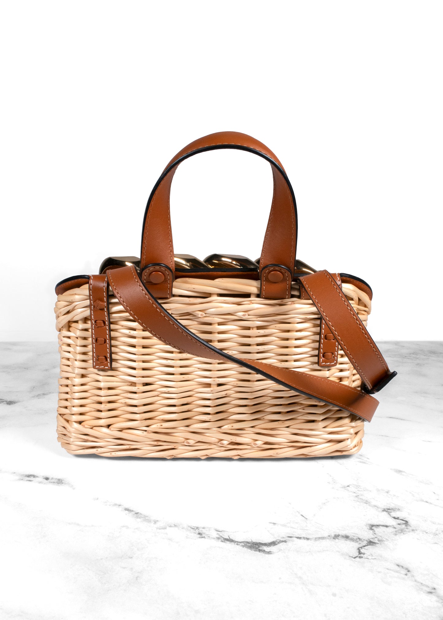 JW Anderson Small Chain Lid Basket Bag