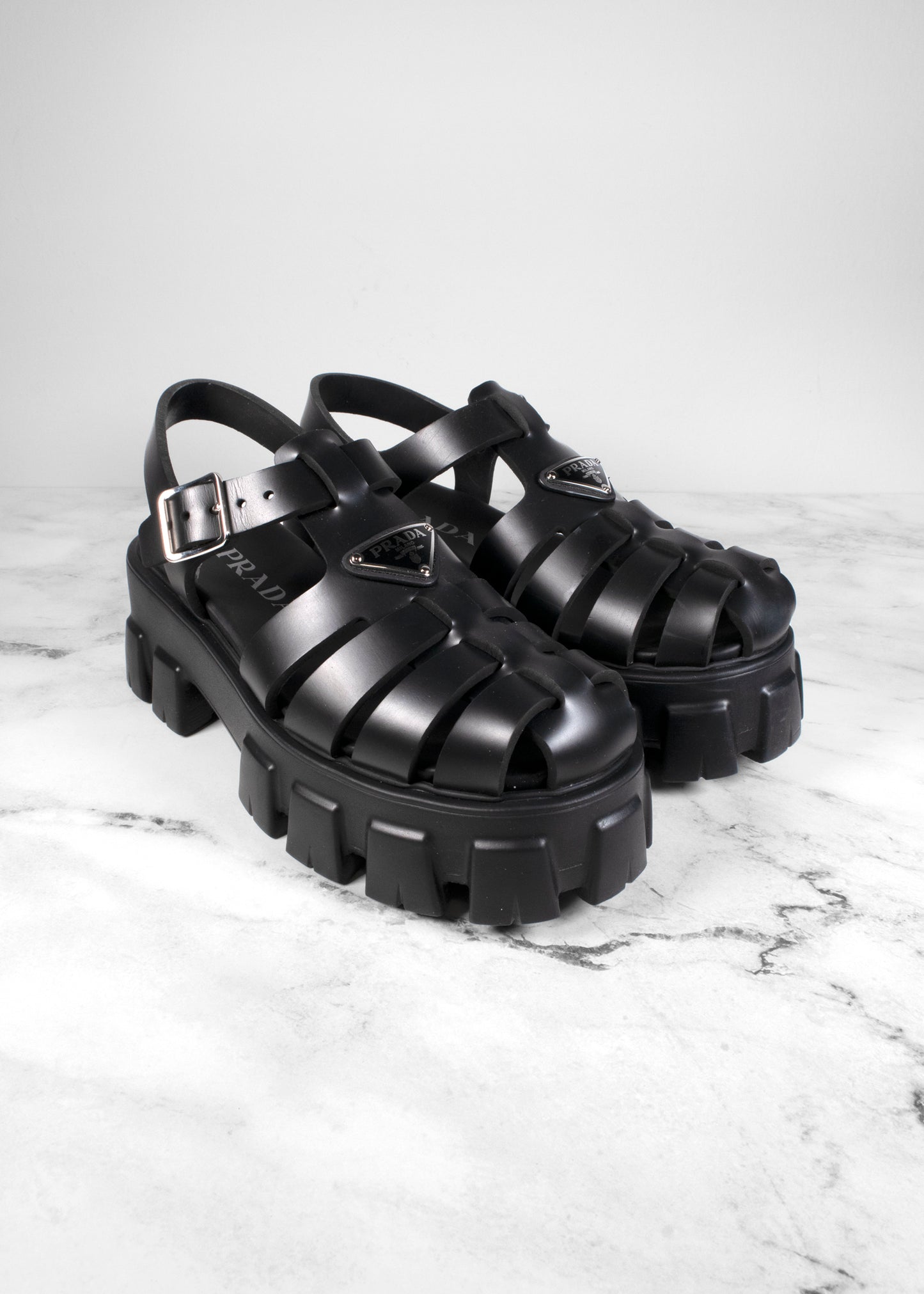 Prada Monolith Platform Sandals