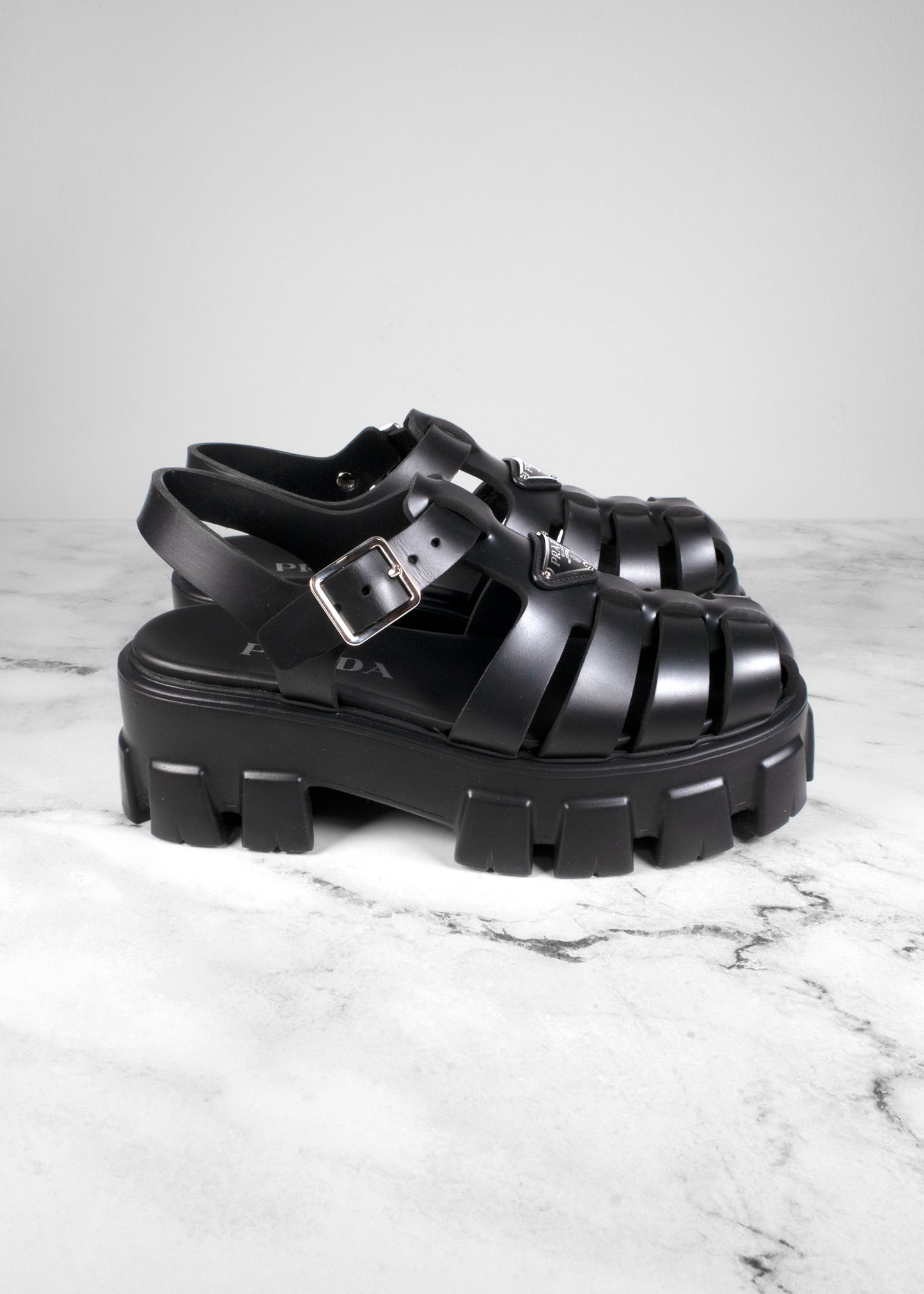 Prada Monolith Platform Sandals