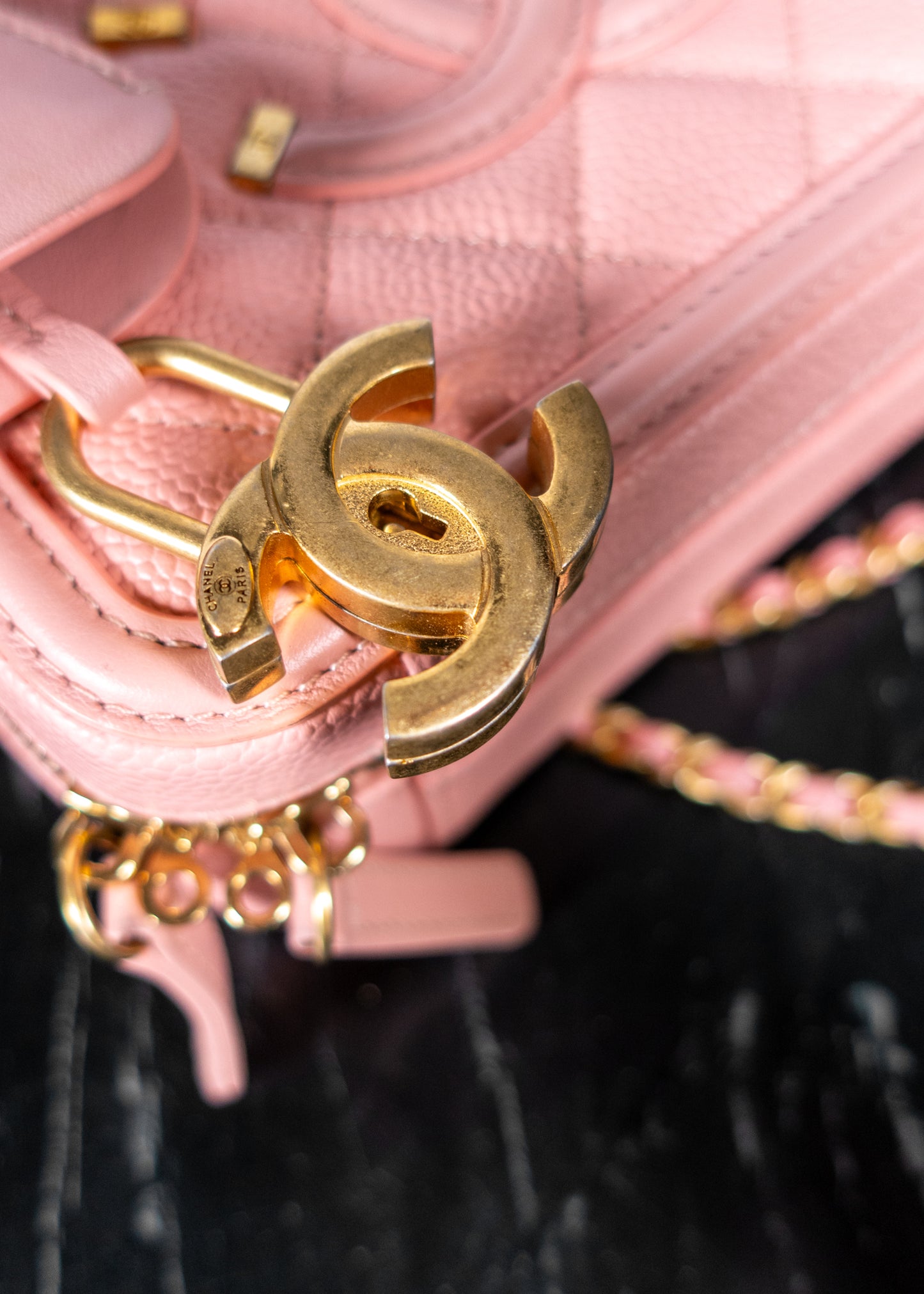 Chanel 2019 Small CC Filigree Vanity Bag