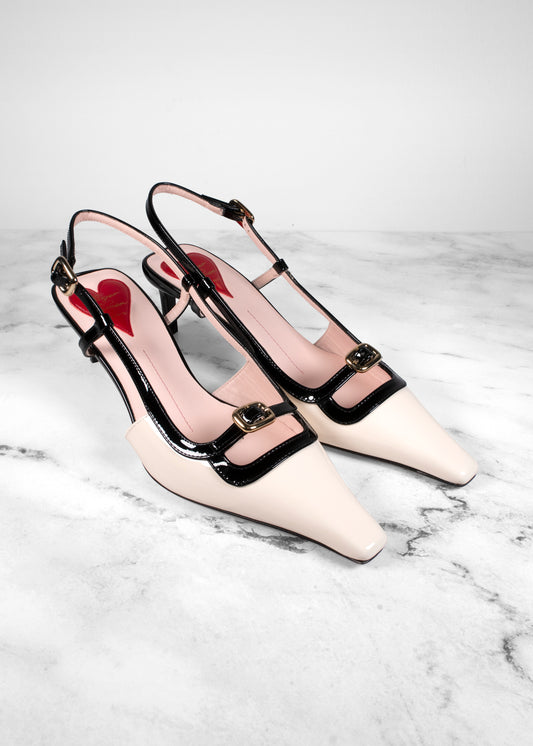 Roger Vivier Viv’ Canard Slingback Pumps in Patent Leather