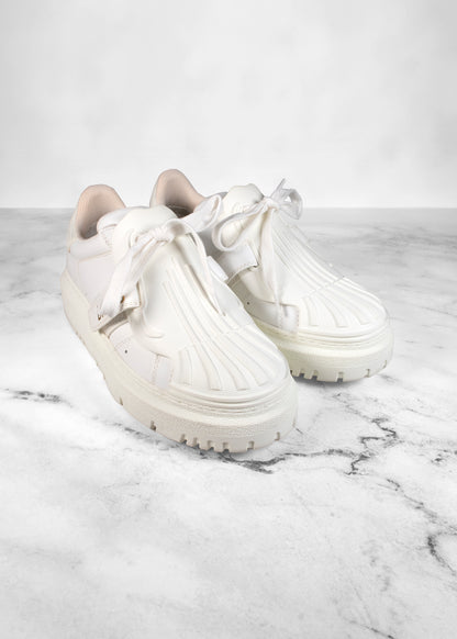 Dior White Leather and Rubber Dior-ID Sneakers