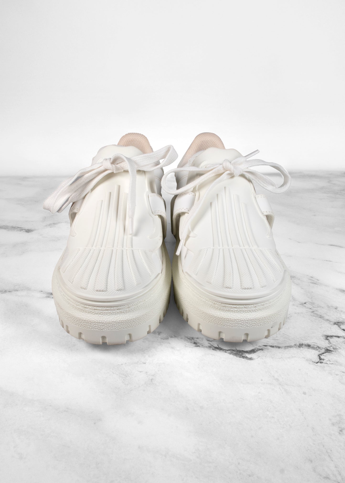 Dior White Leather and Rubber Dior-ID Sneakers