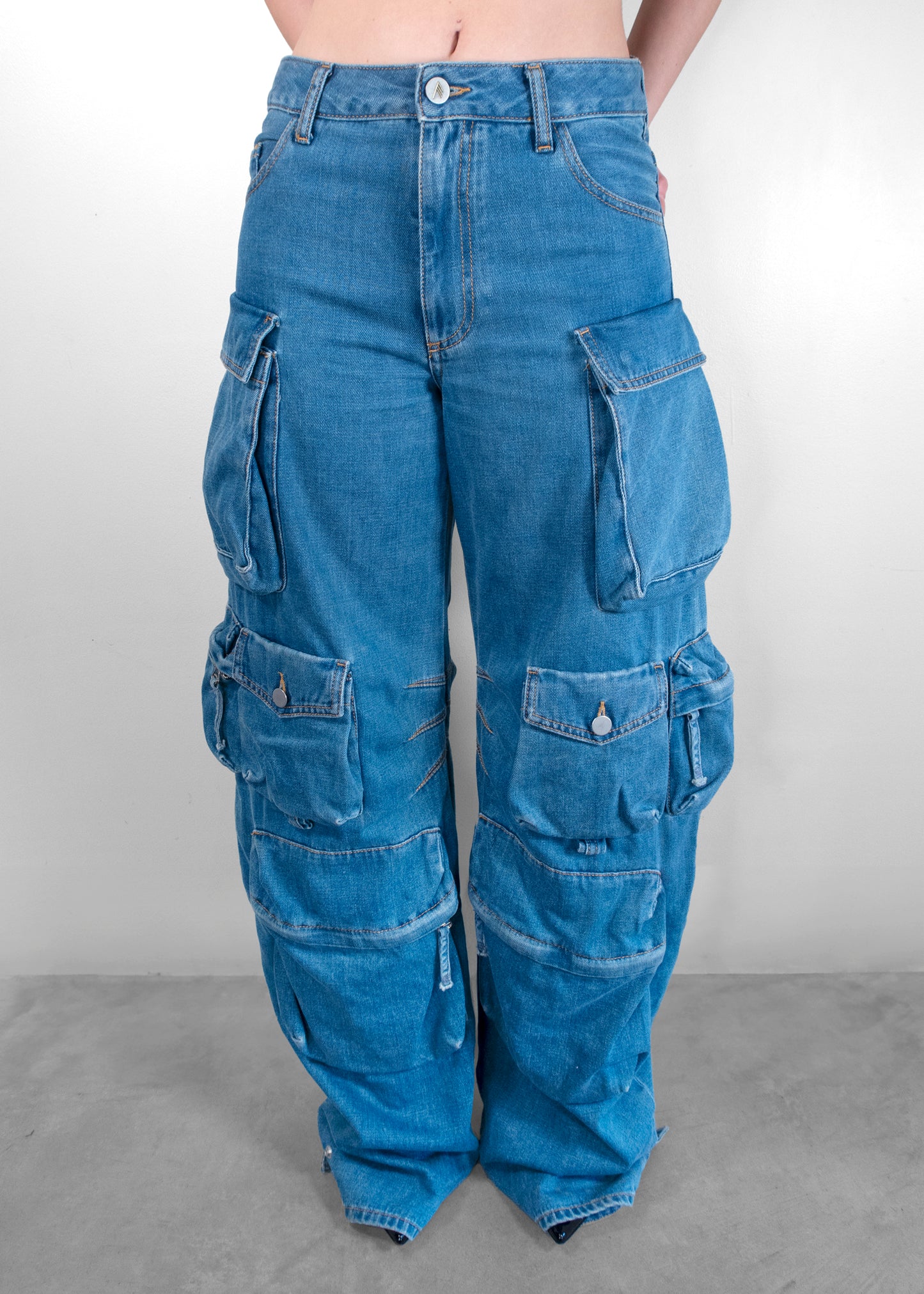 The Attico Fern Lunghi Mid-Rise Jeans