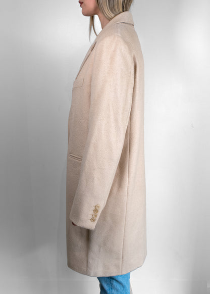 Max Mara Beige Camel Hair Single-Breasted Coat