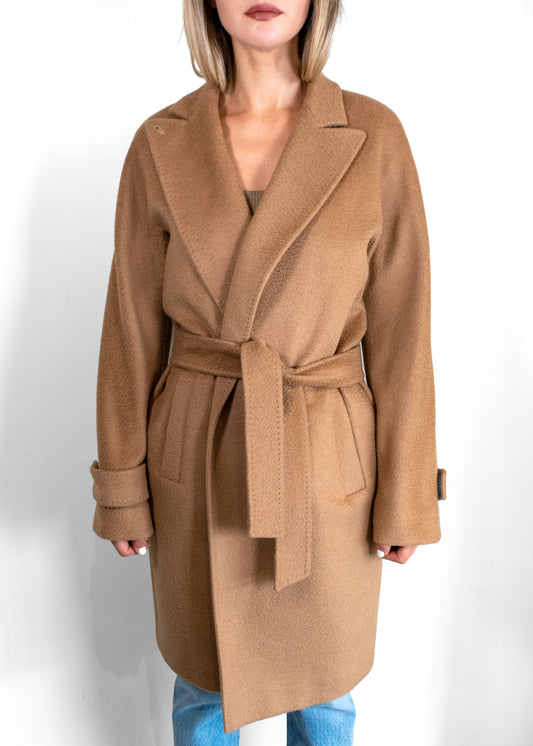 Max Mara Megaton Camel Hair Belted Jacket