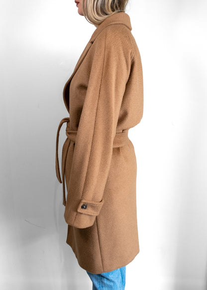 Max Mara Megaton Camel Hair Belted Jacket